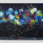 OMAR HASSAN Breaking through black #6 May 2020 mixed media cm 160x200
